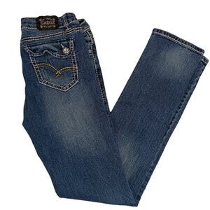 Gazoz Los Angeles Vintage Jeans 11/12 30X31 Blue Skinny Distressed Embroidered